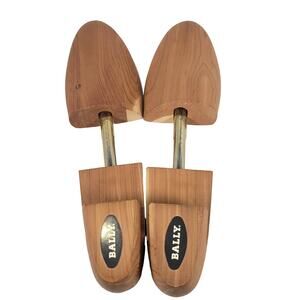 Vintage Bally Cedar Wood Shoe Trees Adjustable Size S USA Made